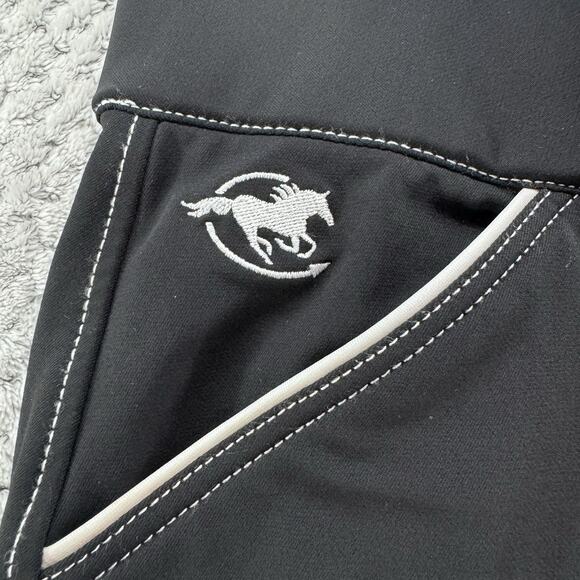 Piper by Smartpak Pants Womens 40R Black Equestrian Fitted Trouser Faux Suede - Picture 5 of 16